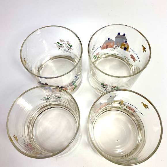 International Heartland Four (4) Juice Double Old Fashion Glasses - Picture 3 of 6